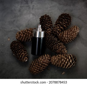 Black Men's Perfume. Natural Fresh Smell. Eco Cologne With Woody Notes