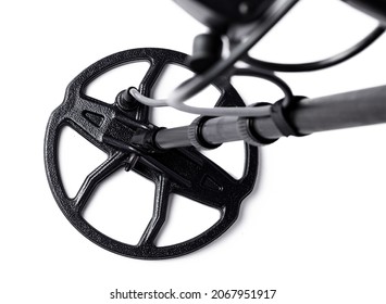 Black Metal Detector Isolated On White Background