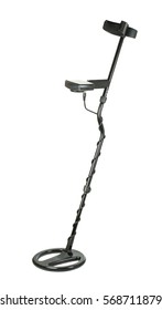 Black Metal Detector Isolated On White Background