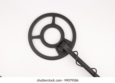 Black Metal Detector Isolated On White Background