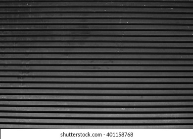 Black Metal Garage Door Roll Gate Texture.
