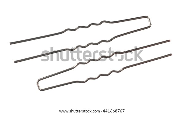 Black Metal Hairpins Isolated On White Stock Photo Edit Now