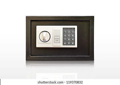 Black Metal Safe Box With Numeric Keypad Locked System