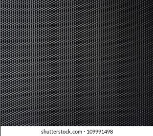 Black Metallic Honeycomb Grid Texture Pattern