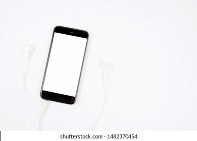 Communication Phone Mobile White Screen On Stock Photo (Edit Now ...