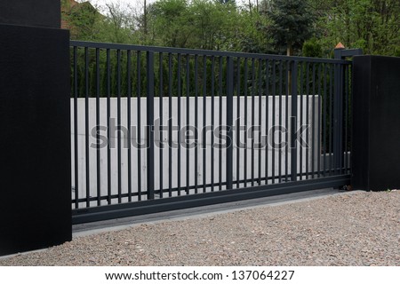 black modern gate