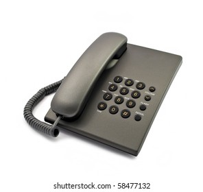 Black modern telephone