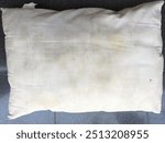 Black mold stains on the pillowcase