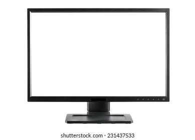 Blank Computer Monitor Wide Screen Isolated Stock Illustration 213618505