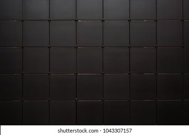 Black Mosaic Tile Wall Seamless Background And Texture