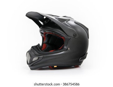 Black Motocross Helmet