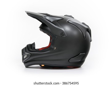 Black Motocross Helmet