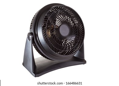 Black Motor Fan Isolated On White