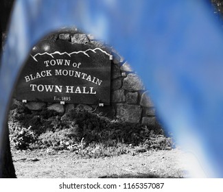 Black Mountain NC Town Hall Sign