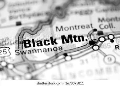 Black Mountain. North Carolina. USA On A Map