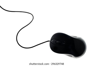 black mouse computer isolated