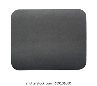 Black Mouse Pad On White Background