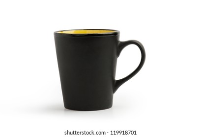 Black Mug Isolated On White