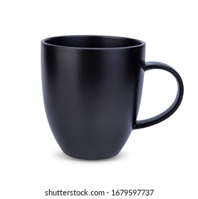 Black Mug Isolated On White Background