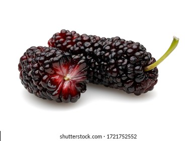 Black Mulberry Isolated On White Background