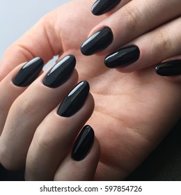 Black Nail In Beauty Salon