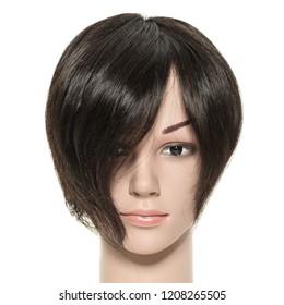 Black Natural Straight Human Hair Toupee Wigs
