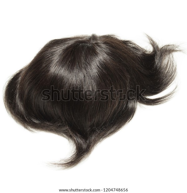 Black Natural Straight Human Hair Toupee Stock Photo Edit Now 1204748656