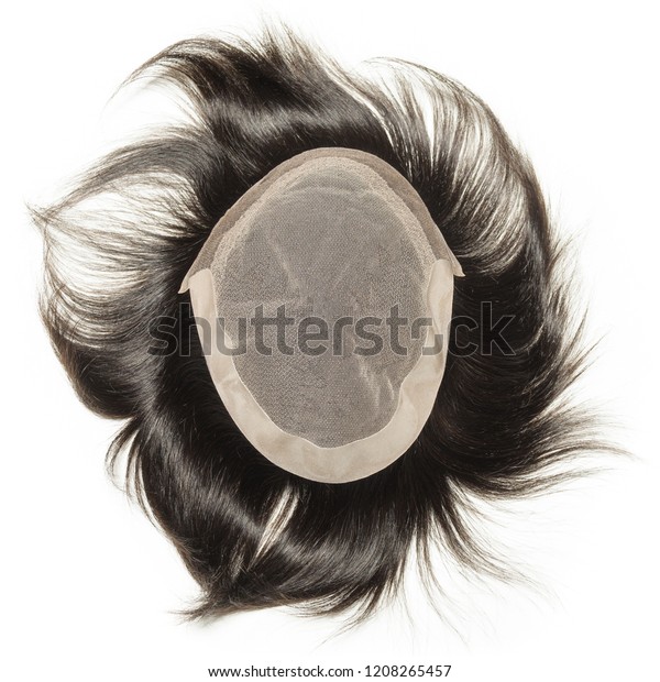 Black Natural Straight Human Hair Toupee Stock Photo Edit Now