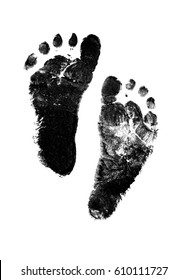 Black Newborn Baby Footprint