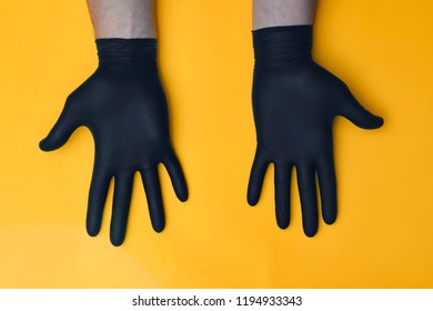 Black Nitrile Or Latex Gloves