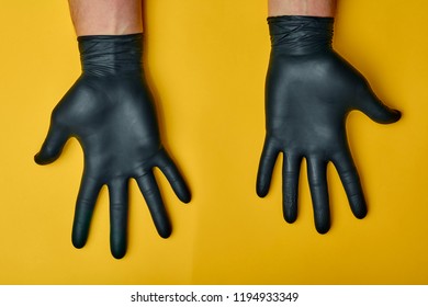 Black Nitrile Or Latex Gloves