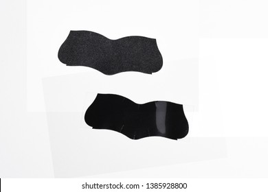 Black nose pore pack sheet isolated on white background with clipping path.