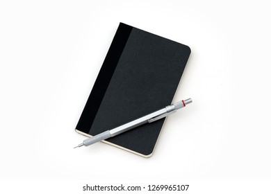 Top View Blank Black Leather Diary Stock Photo (Edit Now) 429798358