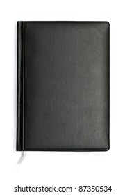 Black Notebook On White Background