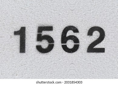 Black Number 1562 On White Wall Stock Photo 2031854303 | Shutterstock