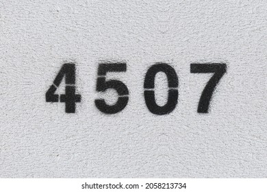 Black Number 4507 On White Wall Stock Photo 2058213734 | Shutterstock