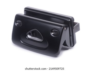 Black Office Hole Punch Isolated On A White Background