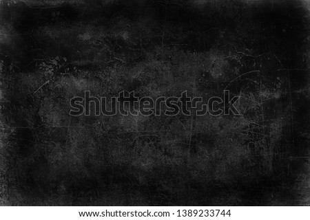 black old wall cracked concrete background / abstract black texture, vintage old background