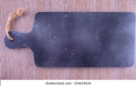 Black Old-fashioned Chopping Board, Entire View, Hdr Image