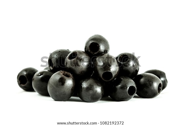 Black Olives Isolated On White Background Stock Photo (Edit Now) 1082192372