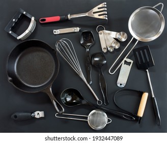 Black On Black Kitchen Utensils Stock Photo 1932447089 Shutterstock   Black On Kitchen Utensils 260nw 1932447089 