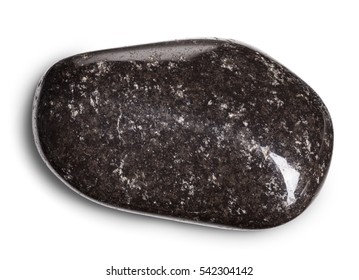 Black Onyx Stone Isolated On White With Clipping Path