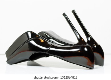 Black Paint High Heels