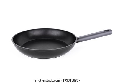 Black pan, cookware kitchen tool isolated on white background