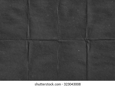 Black Paper Background. Crumpled 