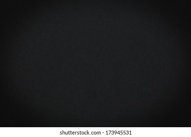 Black Paper Background Or Texture With Vignette