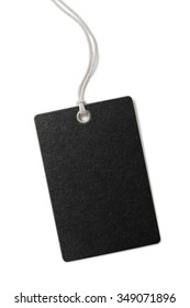 Black Paper Price Or Gift Tag Isolated