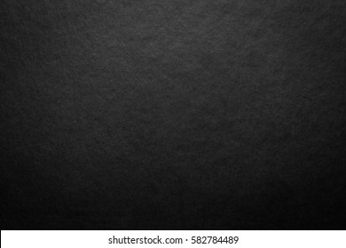 Black Paper Texture Or Background With Spotlight, Dark Tone 