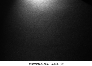 Black Paper Texture Or Background With Spotlight, Dark Wall Backdrop Wallpaper, Dark Tone.