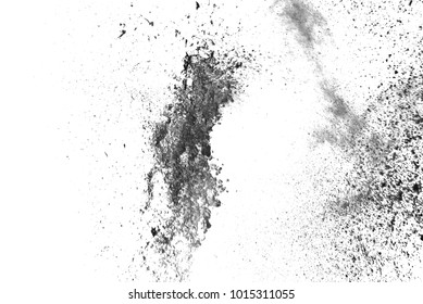 Black Particles Explosion Isolated On White Stock Photo 1015311055 ...
